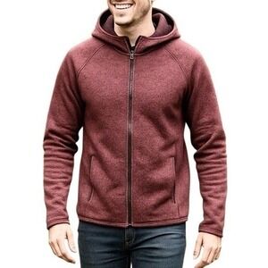 Tek Gear Maroon Hooded Pullover Zip Up Jacket